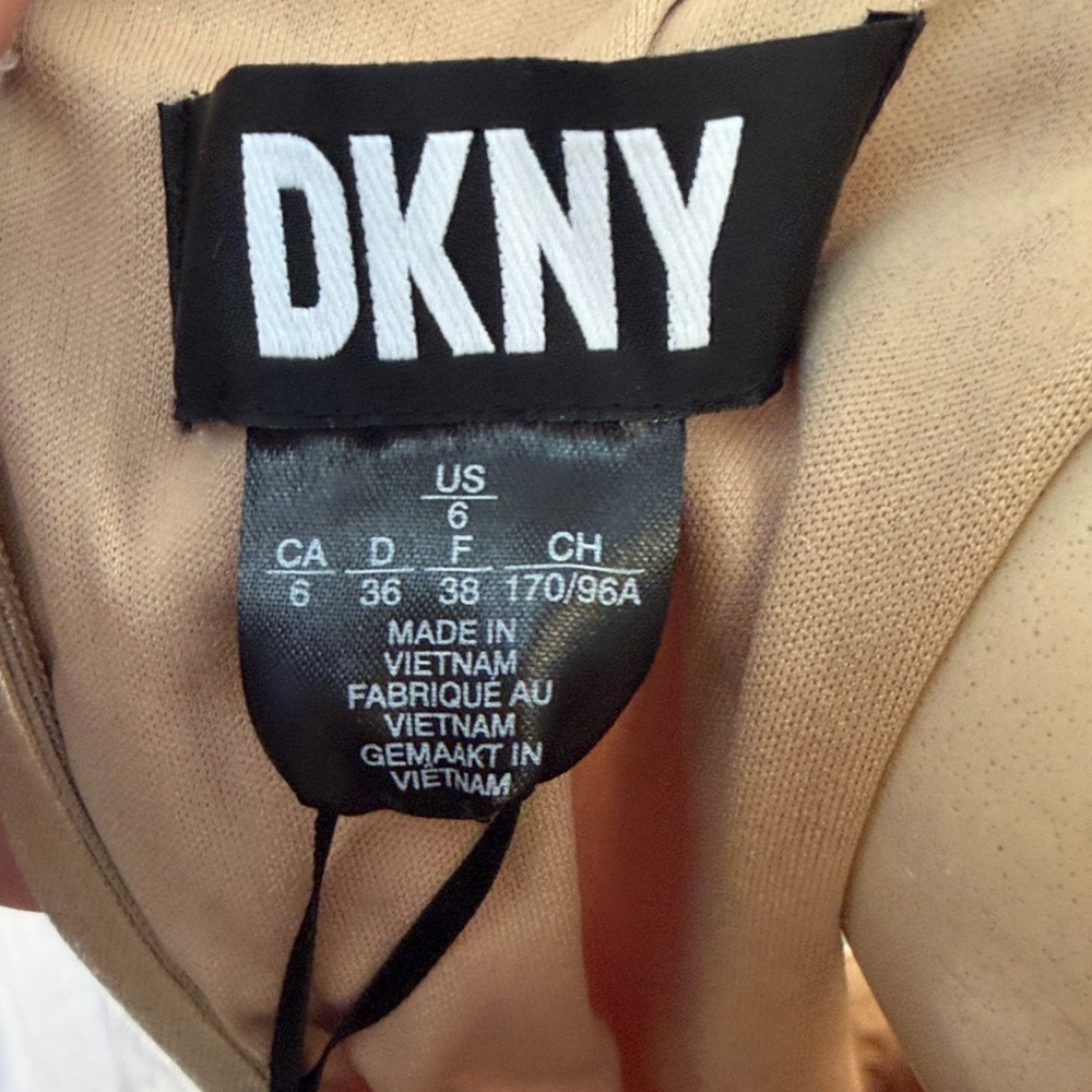 DKNY Beige‎ Striped Wrap Blouse - Picture 10 of 10